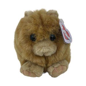 Puffkins Cinnamon Cat 5” Plush Tan Stuffed Toy Kitty Vtg 1994 Blue‎ Eyes Swibco